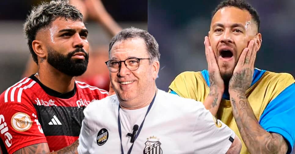 Neymar (Foto: AFP) - Gabigol (Foto: Reprodução)- Teixeira (Foto: Raul Baretta/ Santos FC)