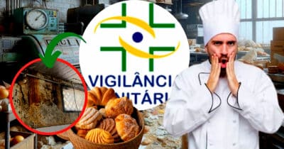 Vigilância Sanitária interdita padaria em após situação de insalubridade (Foto Reprodução/Montagem/Lennita/Canva/Tv Foco)