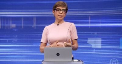 Renata Lo Prete durante o Jornal da Globo (Foto: Reprodução/Globo)