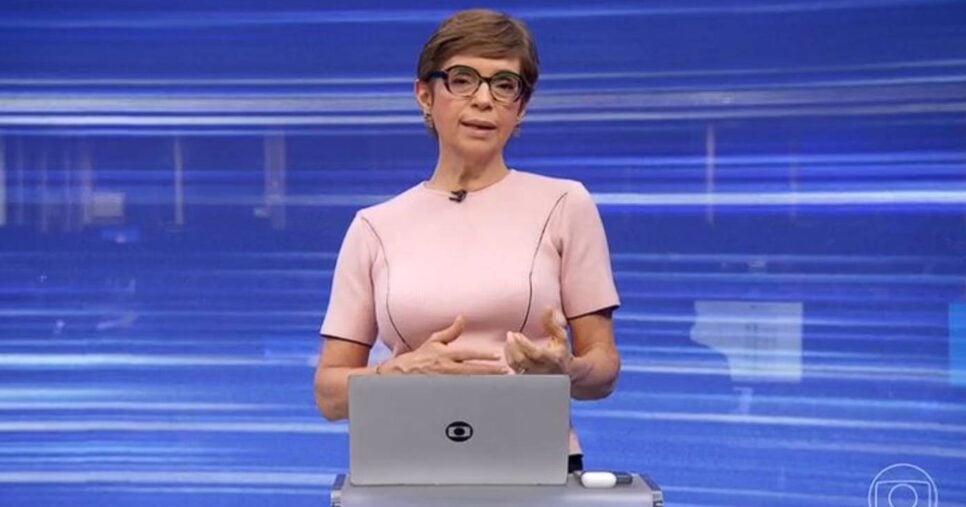 Renata Lo Prete durante o Jornal da Globo