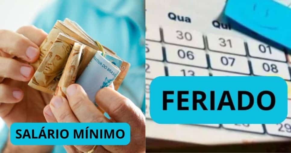 Salário mínimo / Feriado - Montagem: TVFOCO