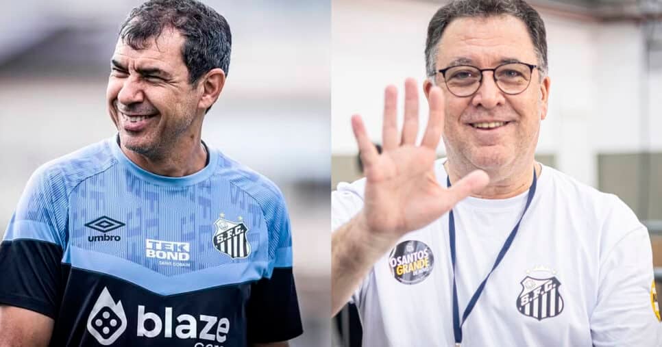 Santos - Carille (Foto: Raul Baretta/ Santos FC) -Teixeira (Foto: Gazeta Esportiva)