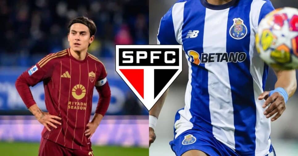 São Paulo,Dybala na Roma e Wendell no Porto (Reprodução - Internet)