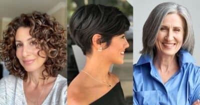 Cortes de cabelo para mulheres 55+ saírem com rostinho de 20 (Reprodução/Montagem TV Foco/Canva/Pinterest)