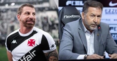 Vasco arma rasteira no Corinthians por camisa 9 em 2025 (Reprodução/Chute de Placa/Jovem Pan)