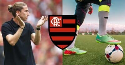 Filipe Luís fica em êxtase com Flamengo se armando pra assinar com craque (Reprodução/Correio Braziliense/Canva)