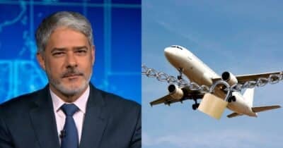 Companhia aérea tem falência anunciada por Bonner no JN (Reprodução/Montagem TV Foco/Canva/Globo)