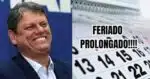 Tarcísio de Freitas / Feriado - Montagem: TVFOCO
