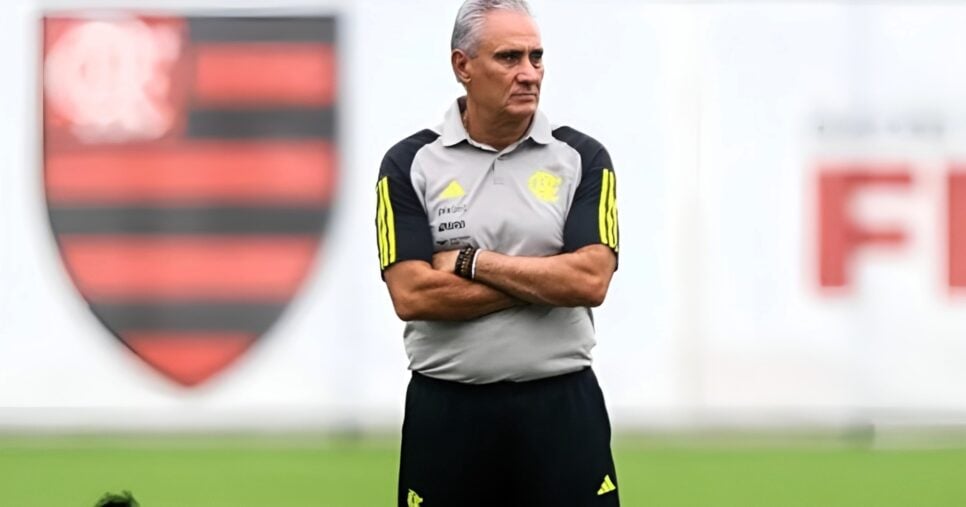 Tite em treino do Flamengo