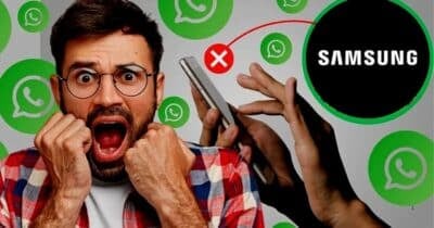 WhatsApp coloca fim em um dos seus serviços mais vitais, impactando usuários de ANDROID, como da Samsung (Foto Reprodução/Montagem/Lennita/TV Foco/Canva/Freepik)