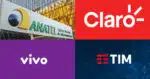 Anatel, Vivo, Claro e TIM (Foto: Montagem TV Foco/Canva)