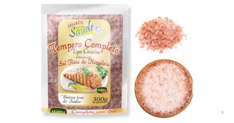 Sal Rosa do Himalaia Moído, da marca Marpa Alimentos (Foto Reprodução/Mercado Livre)