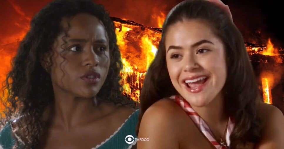 Incêndio, Beatriz e Bia em Garota do Momento (Foto: Reprodução / Globo / Montagem TV Foco)