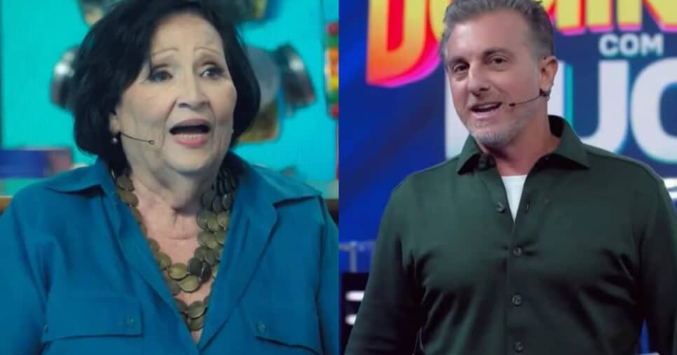 Dona Déa faz causa no Domingão e Huck age: "Mulher, deixa" (Foto: Reprodução/Montagem TV Foco)