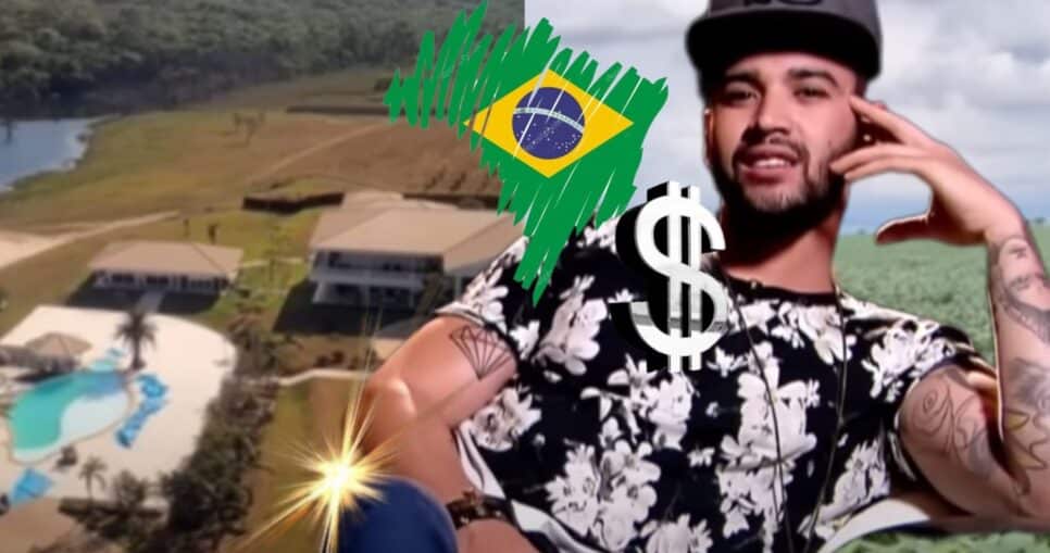 Fazenda de Gusttavo Lima é a nº1 mais absurda do Brasil (Fotos: Reprodução/ YouTube/ Montagem)