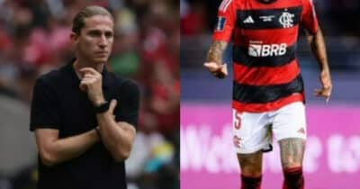 R$32M: Queridinho de Filipe Luís arma saída do Flamengo (Foto: Reprodução/Montagem TV Foco)