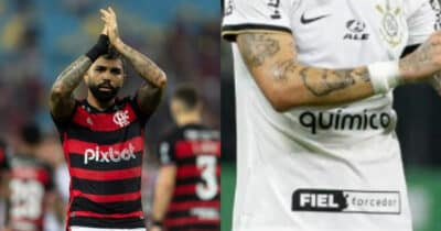 R$63M e sem Gabigol: Flamengo quer ‘camisa 9’ do Corinthians (Foto: Reprodução/Montagem TV Foco)