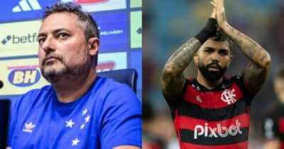 Alexandre Mattos desesperado: Gabigol esnoba Cruzeiro (Foto: Reprodução/Montagem TV Foco)