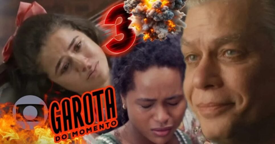 Garota do Momento tem 3 viradas para Bia, Beatriz e Juliano (Fotos: Reprodução/ Globo/ Montagem TV Foco)