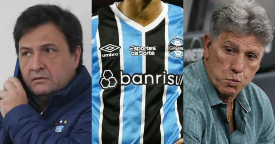 R$19M e ADEUS com Renato Gaúcho: saída de craque do Grêmio (Foto: Reprodução/Montagem TV Foco)