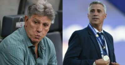 Sem Renato Gaúcho: Hernán Crespo bate martelo sobre Grêmio  (Foto: Reprodução/Montagem TV Foco)