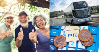 Idosos, IPTU e passagem de ônibus (Foto: Montagem)