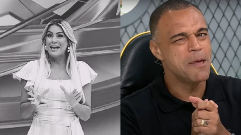 Sem presença de Renata Fan, comentarista se despede com emoção (Fotos: Reprodução Band/ YouTube/ Montagem)