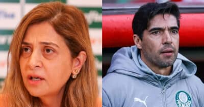 Leila desesperada no Palmeiras: Time da série A quer Abel Ferreira (Foto: Reprodução/Montagem TV Foco)