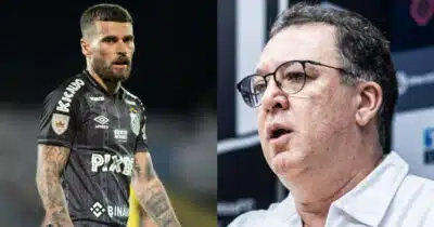 2 anos: Lucas Lima esnoba Santos e diz ‘SIM’ para o Rubro-Negro (Foto: Reprodução/Montagem TV Foco)