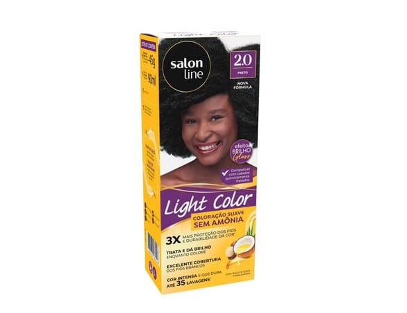 Coloração suave Light Color 2.0 Preto Salon Line (Foto: Reprodução / Salonline)
