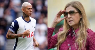 R$233M: Leila quer Richarlison no Palmeiras em 2025 (Foto: Reprodução/Montagem TV Foco)