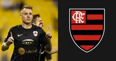 Denílson crava contratação de Roger Guedes no Flamengo - (Montagem / TV FOCO)
