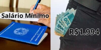 Salário Mínimo de R$1.994 para lista de CLTs (Reprodução: Montagem TV Foco)