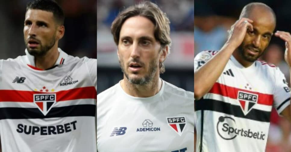 Lucas, Calleri e +5: Zubeldía sofre com debandada no São Paulo (Foto: Reprodução/Montagem TV Foco)