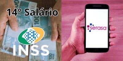 Comunicado do Serasa sobre o 14° salário do INSS (Reprodução: Montagem TV Foco)