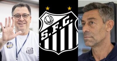 Teixeira crava 3 viradas a Pedro Caixinha no Santos  - (Montagem / TV FOCO)