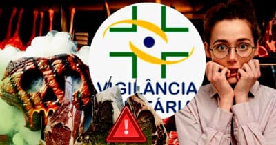 Vigilância Sanitária interdita açougue popular, entre outros empreendimentos, após irregularidades (Foto Reprodução/Montagem/Lennita/Tv Foco/Canva/VISA)