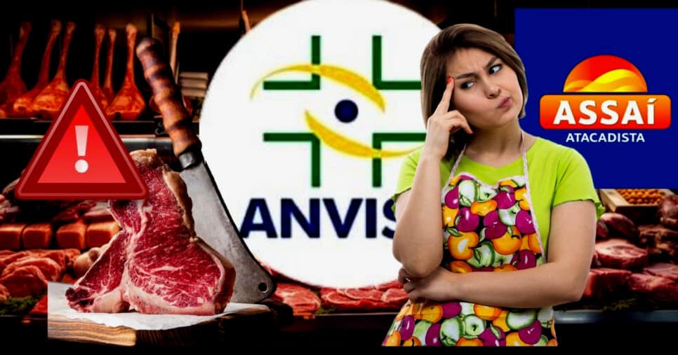 ANVISA emite comunicado contra carne e retira de mercados como Assaí (Foto Reprodução/Montagem/Lennita/Tv Foco/Canva)