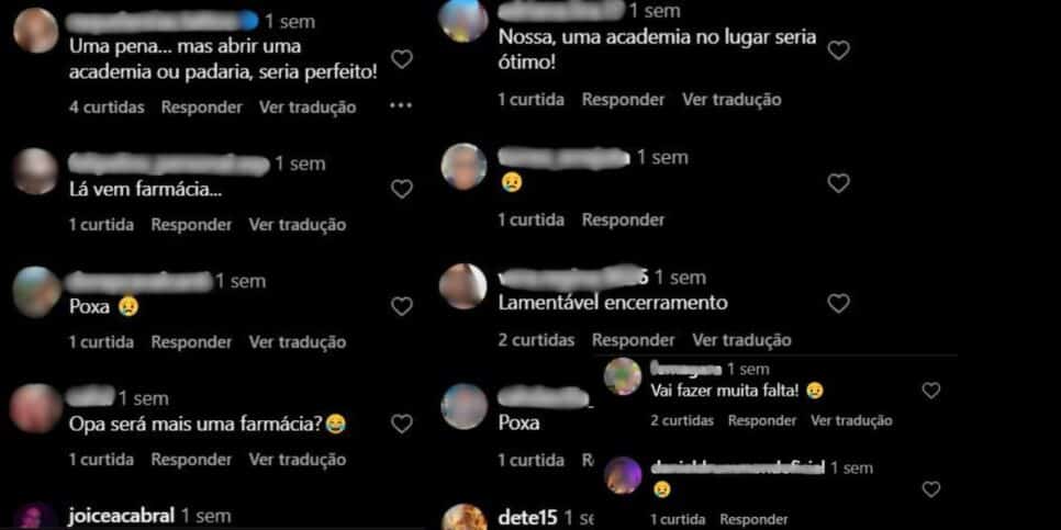 Comentários dos consumidores sobre os fechamentos das unidades da Americanas (Foto Reprodução/Montagem/Lennita/Tv Foco/Instagram)