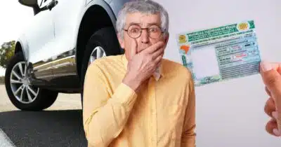 Carro, idoso chocado e mulher segurando CNH (Fotos: Reproduções / Canva / Freepik)