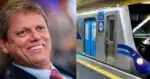 Era Tarcísio: projeto de nova linha de metrô (Foto: Montagem TV Foco)