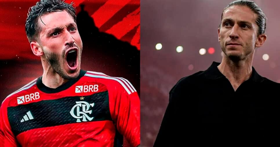 Filipe Luís - Flamengo -Matías Viña (Foto: Reprodução)