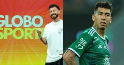 Fred no Globo Esporte e Firmino no Palmeiras - Foto Reprodução Internet