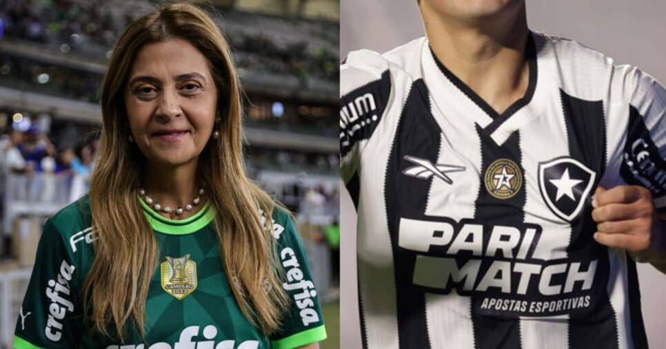 Leila do Palmeiras e craque do Botafogo - Foto Reprodução Internet