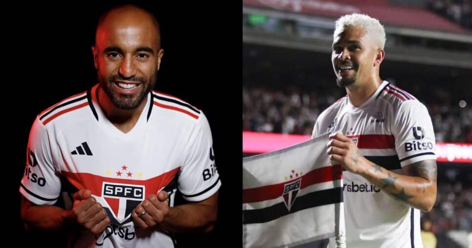 Lucas Moura e Luciano no São Paulo (Reprodução - Internet)