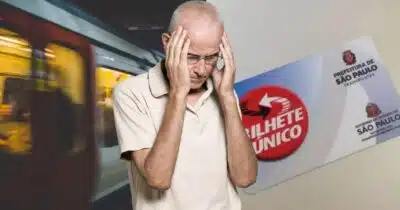 Metrô, idoso preocupado e Bilhete Único (Fotos: Reproduções / Canva / Internet)