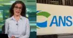 Renata Vasconcellos no Jornal Nacional e ANS (Fotos: Reproduções / Globo / Internet)