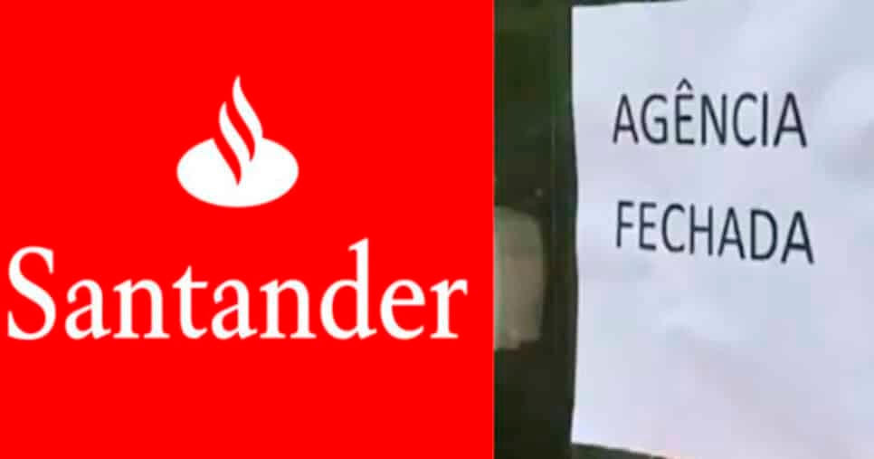 Santander - Agencia fechada (Foto: Reprodução)