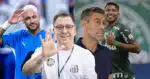 Santos - Neymar - Rony - Teixeira e Pedro Caixinha (Foto: Reprodução)