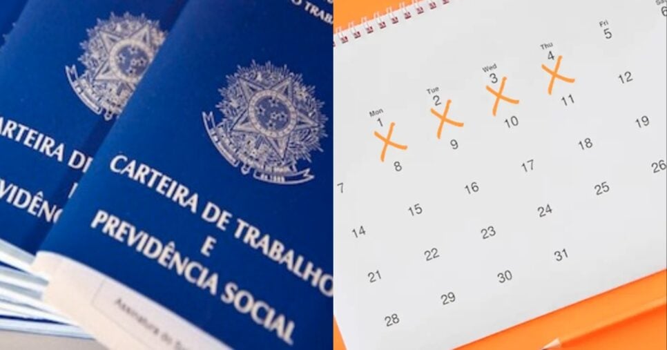 Semana de apenas 4 dias úteis é garantida pra salvar lista de CLTs (Foto: Reprodução/ Internet)